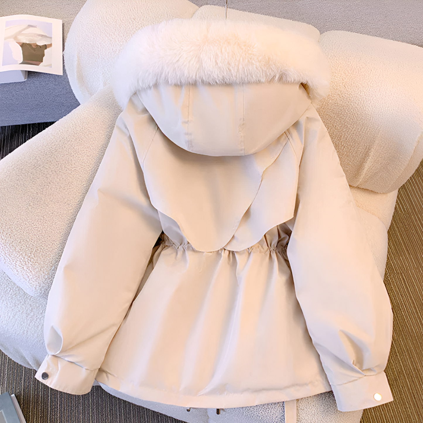 Damen Wintermantel mit Kapuze – Eleganter Parka für kalte Tage, modischer Alltagsbegleiter