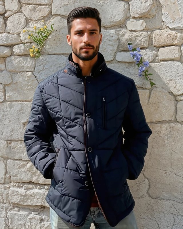 Men's quilted jacket in elegant business style – perfect for everyday and office use