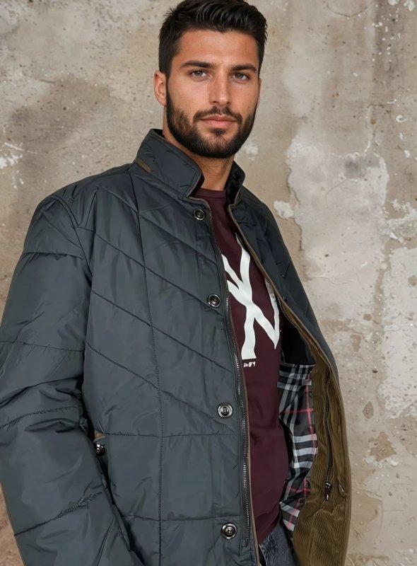 Men's quilted jacket in elegant business style – perfect for everyday and office use