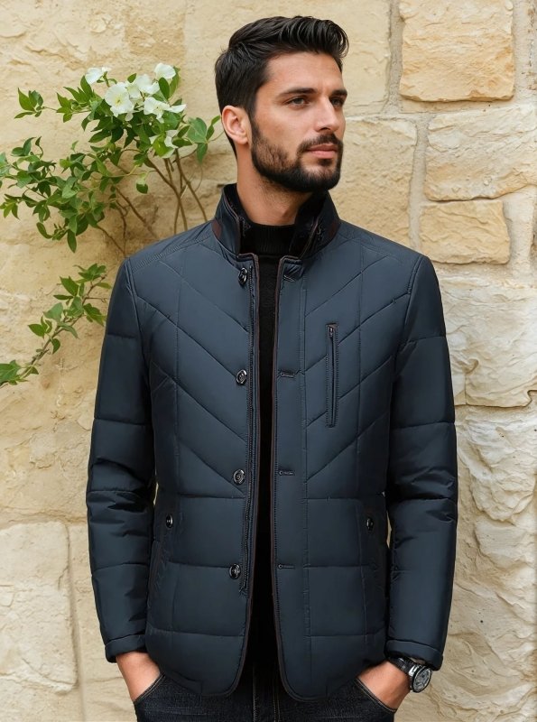 Men's quilted jacket in elegant business style – perfect for everyday and office use