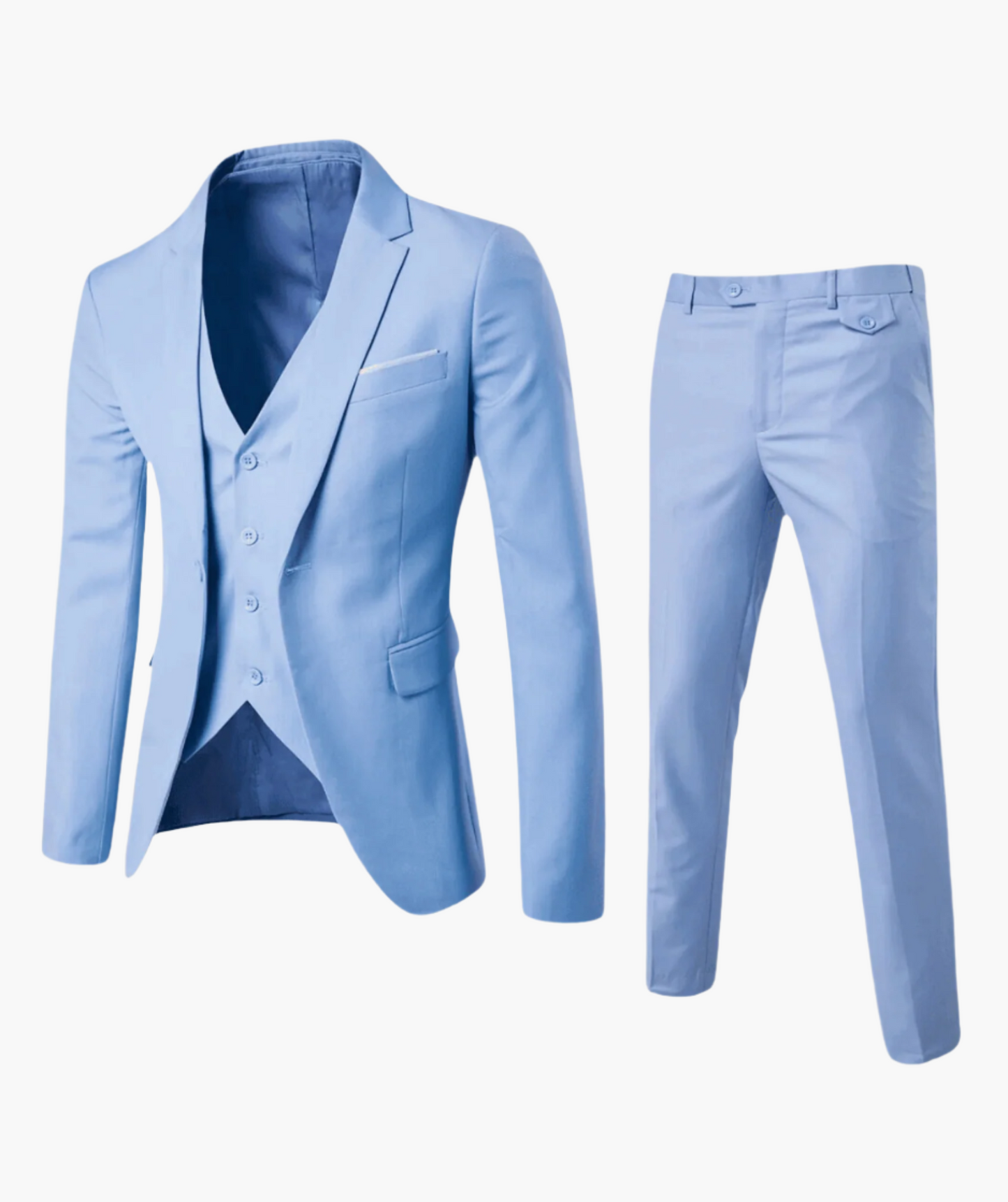 Herren 3-Teiliges Business Anzugset – Klassischer Eleganter Anzug für Hochzeit, Büro & Feste