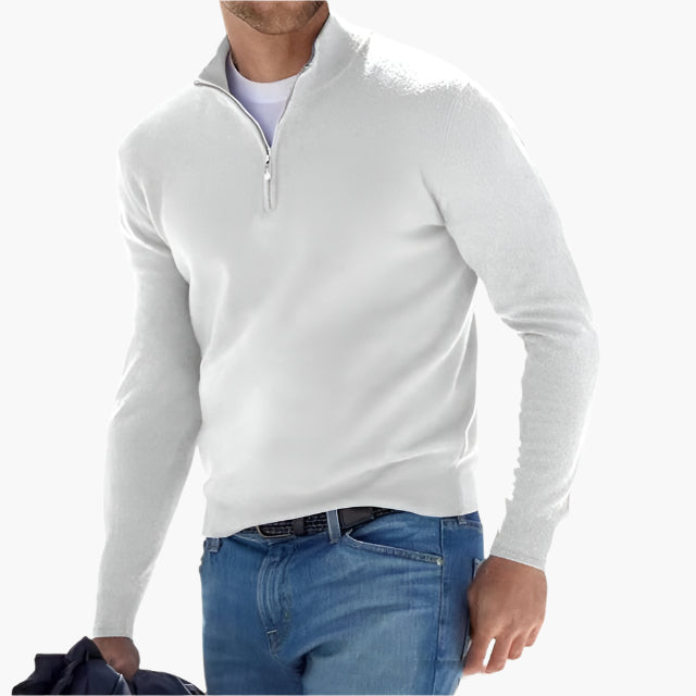 Herren Quarter-Zip Pullover – Klassischer Strickpullover für Freizeit und Business