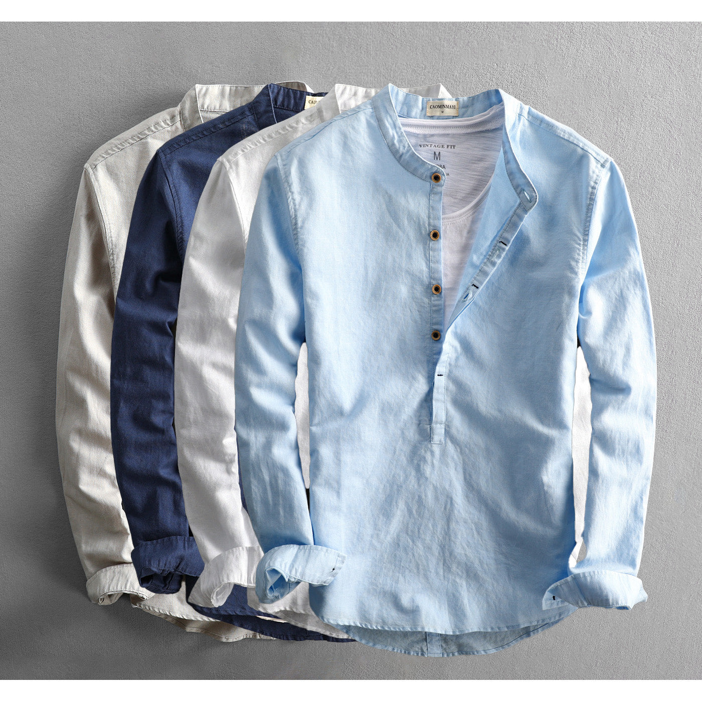Doug – Long-sleeved men's shirt made of linen