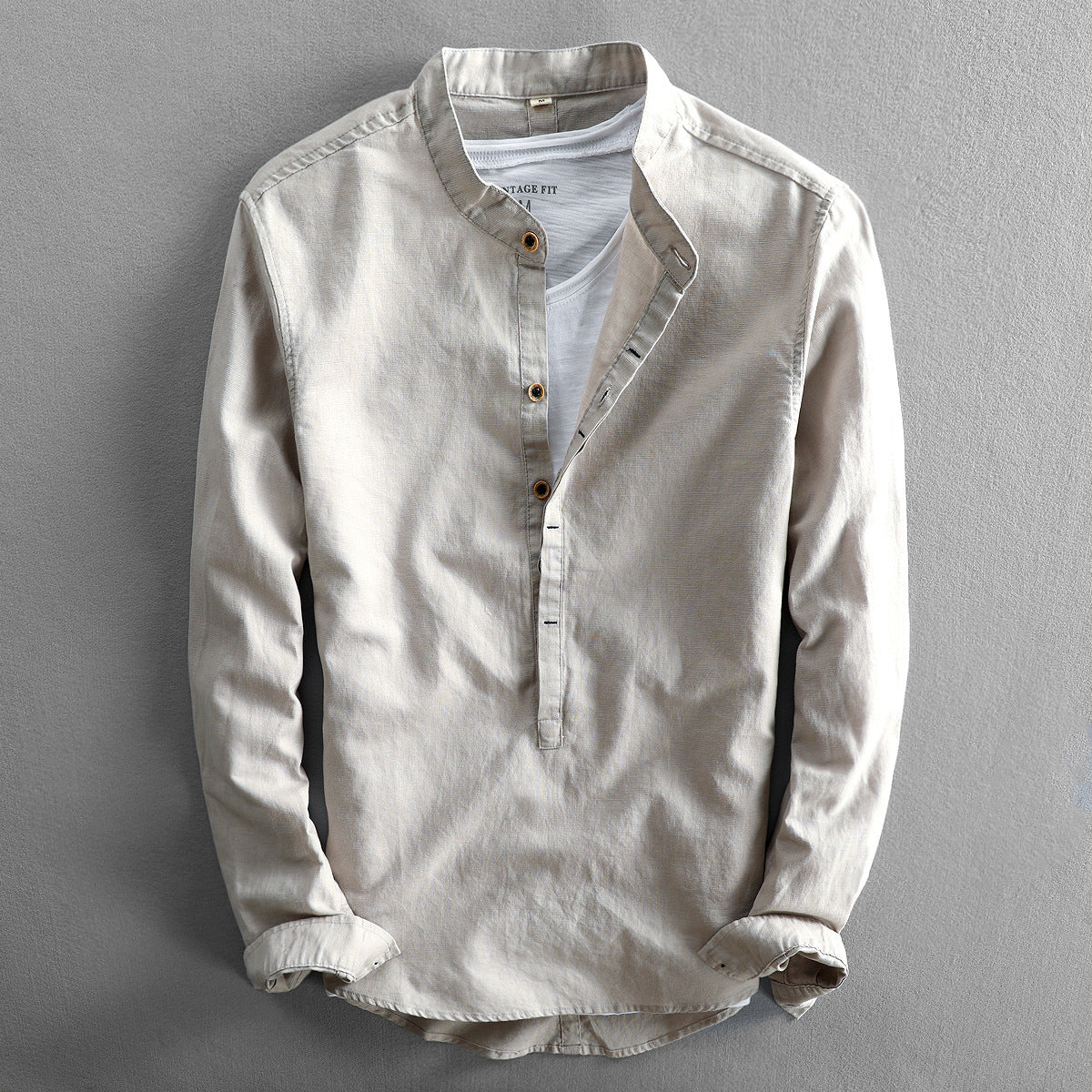 Doug – Long-sleeved men's shirt made of linen