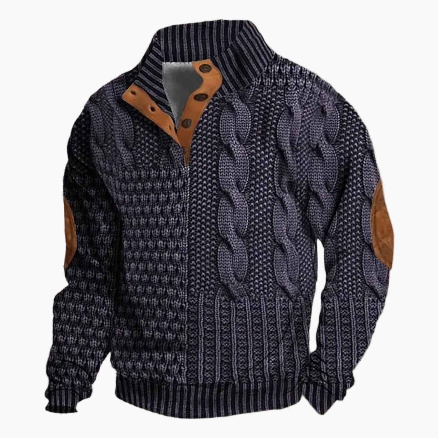 Herren Strickmuster Bomberjacke – Vintage Stil für Alltag & Freizeit