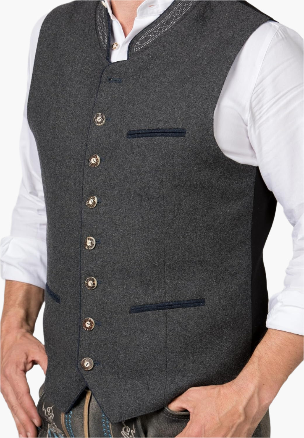 Men's Traditional Vest – Traditional Bavarian Gilet for Festivals & Oktoberfest