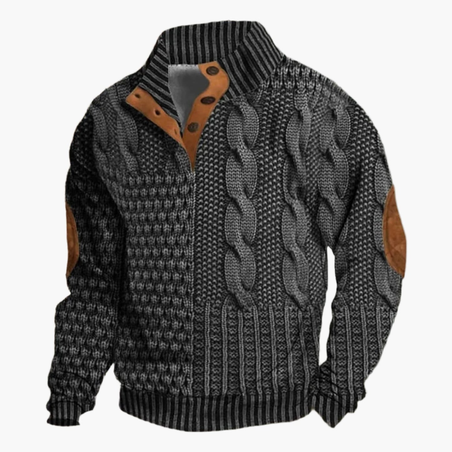 Herren Strickmuster Bomberjacke – Vintage Stil für Alltag & Freizeit