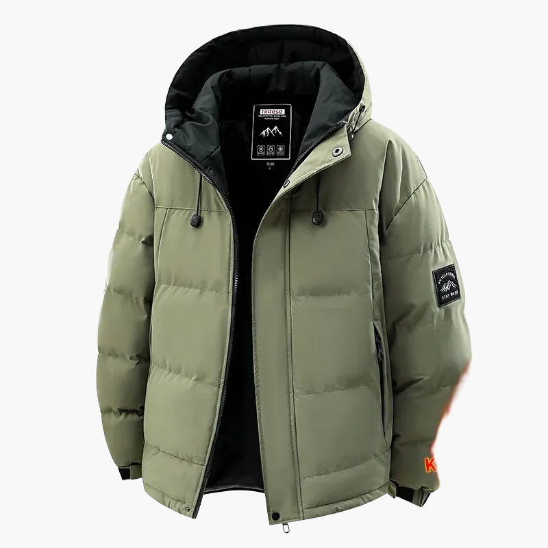 Men's winter jacket outdoor waterproof windproof hooded jacket casual