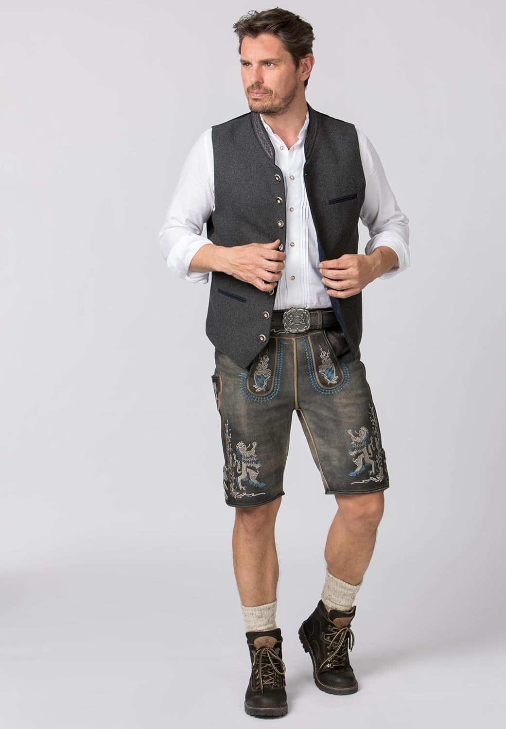 Men's Traditional Vest – Traditional Bavarian Gilet for Festivals & Oktoberfest
