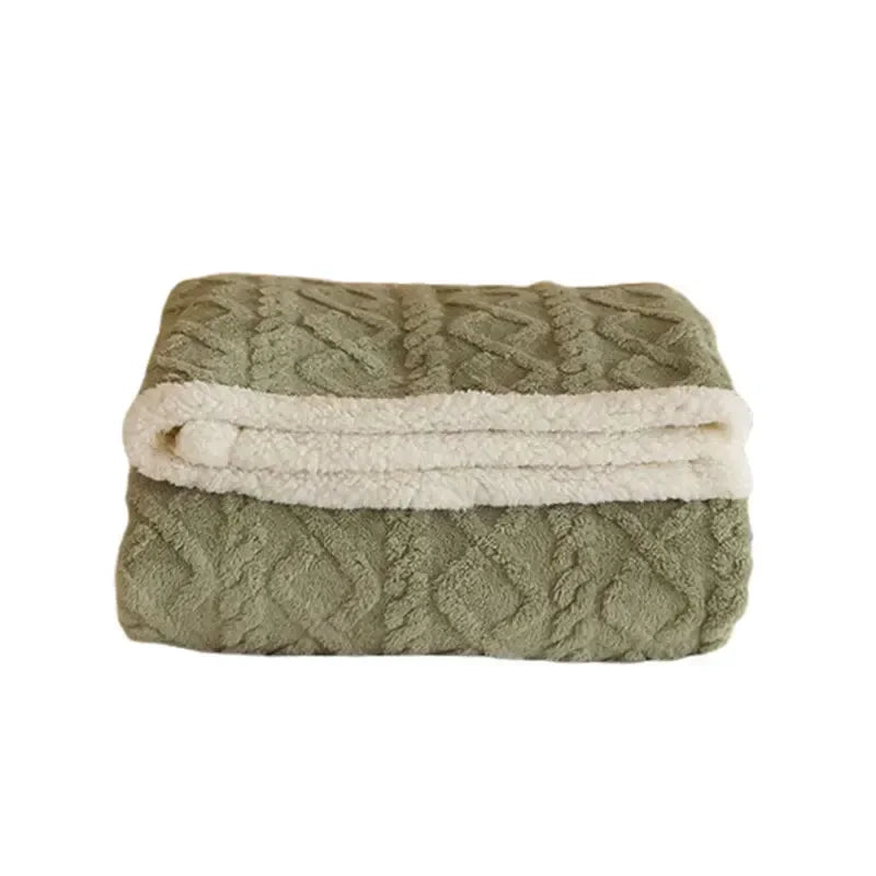 Ultra cozy blanket Sherpa winter blanket for women and men – fluffy sofa blanket for cozy evenings and bedrooms