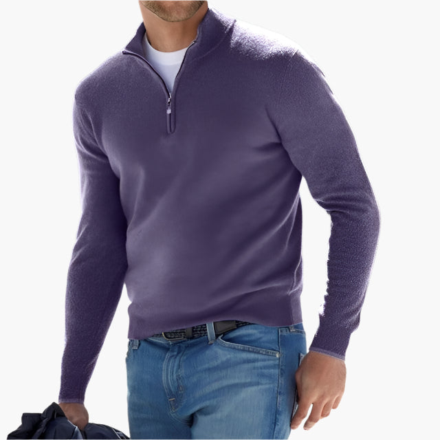 Herren Quarter-Zip Pullover – Klassischer Strickpullover für Freizeit und Business