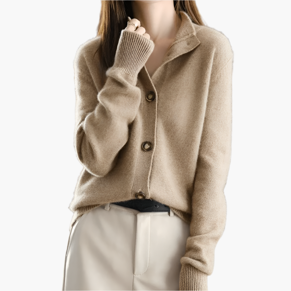 Women's knitted cardigan – Elegant cardigan for everyday and office, versatile and stylish