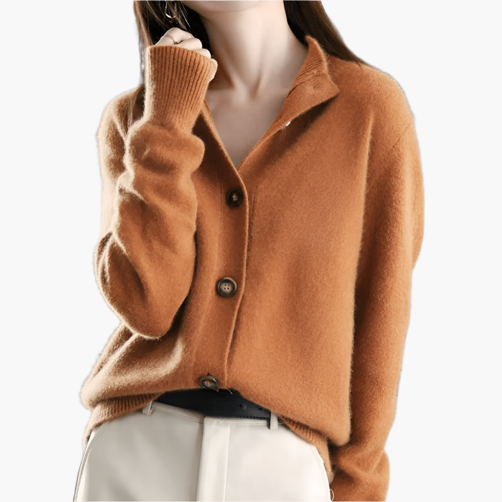 Women's knitted cardigan – Elegant cardigan for everyday and office, versatile and stylish