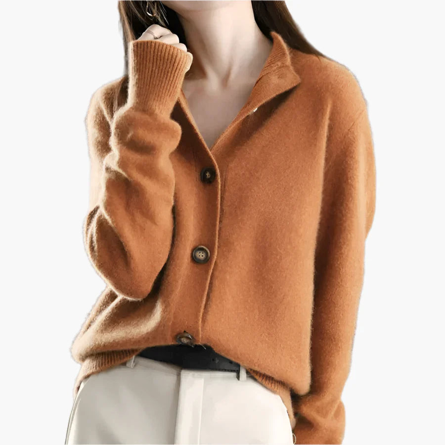 Damen Strickjacke mit Knopfleiste – Eleganter Herbst- und Winterpullover für Freizeit und Büro