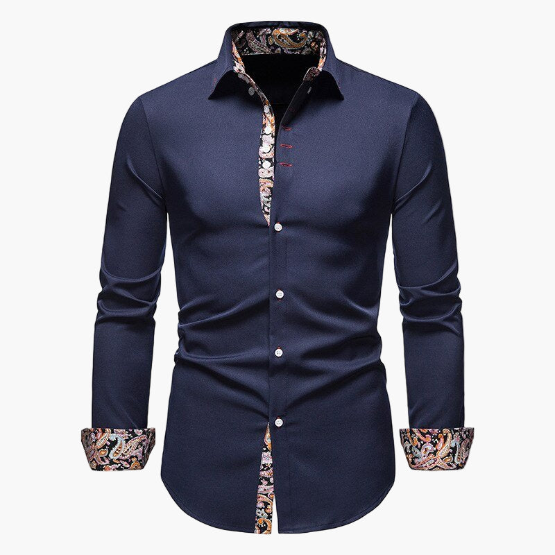 Men's Modern Long-Sleeve Shirt – Stylish Shirt for Business and Leisure