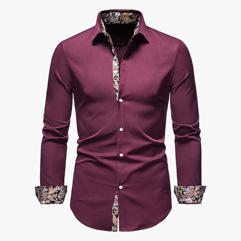 Men's Modern Long-Sleeve Shirt – Stylish Shirt for Business and Leisure