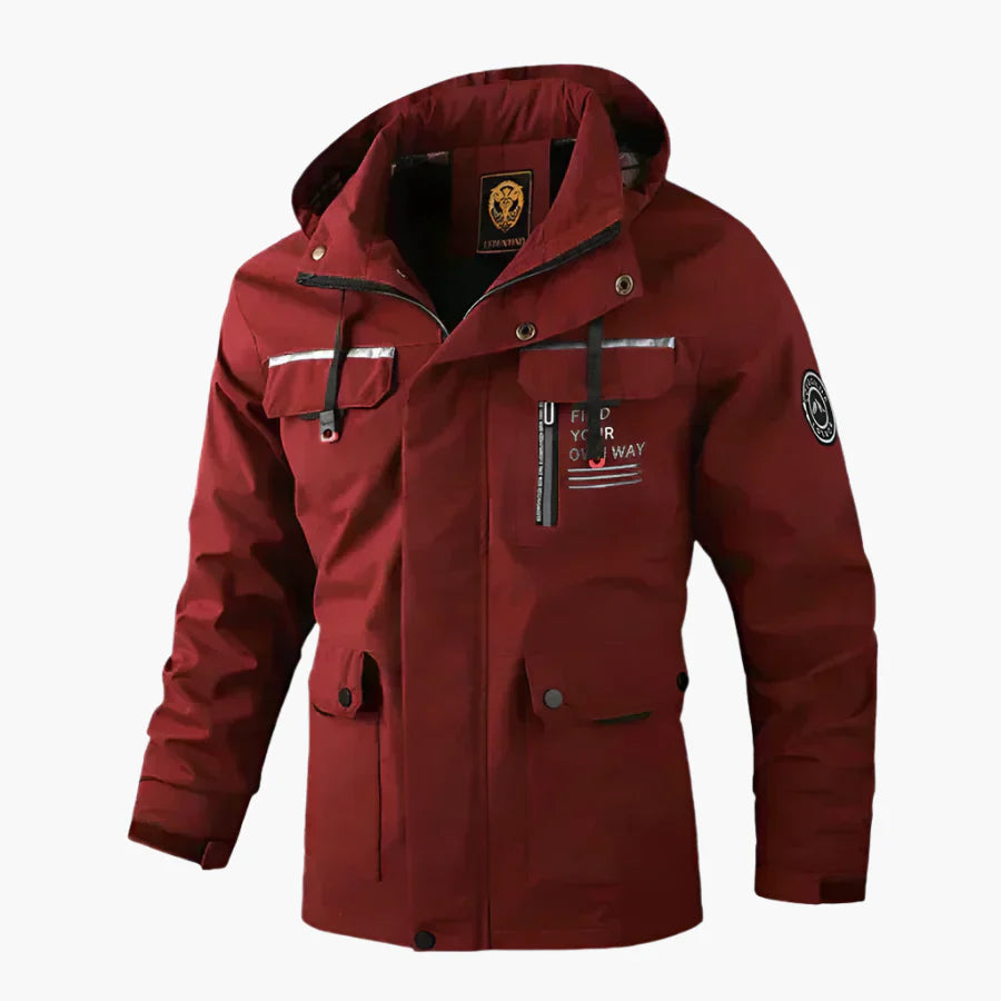 Men's Outdoor Functional Jacket – Waterproof, Windproof, Detachable Hood, Versatile for Everyday & Adventure