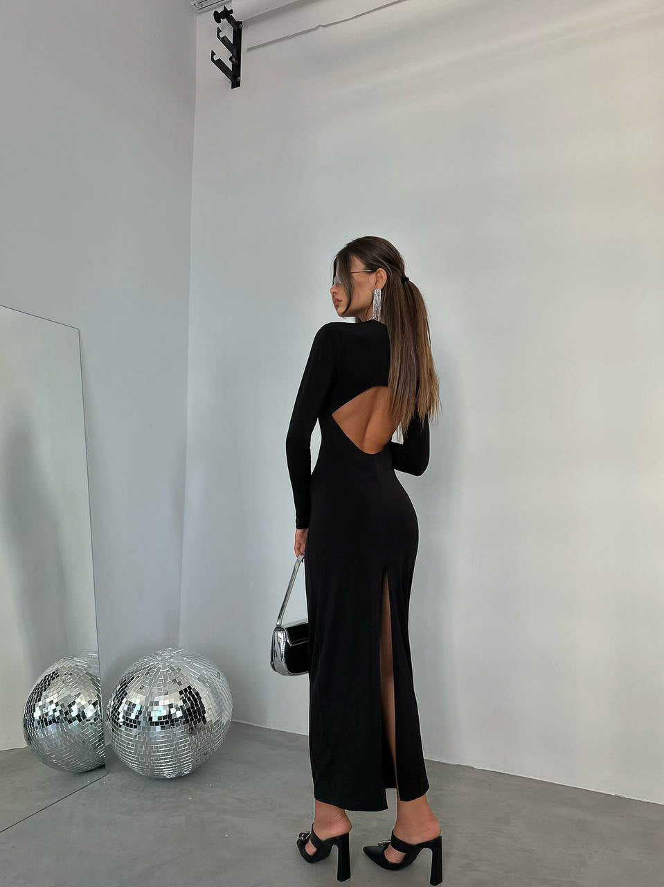 Barbara – Lange Abendkleid in Schwarz