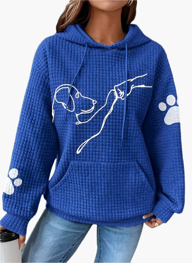 Women's hooded sweatshirt with dog motif – cozy hoodie for dog lovers, everyday & leisure