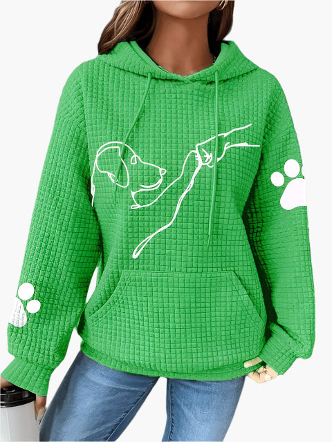 Women's hooded sweatshirt with dog motif – cozy hoodie for dog lovers, everyday & leisure