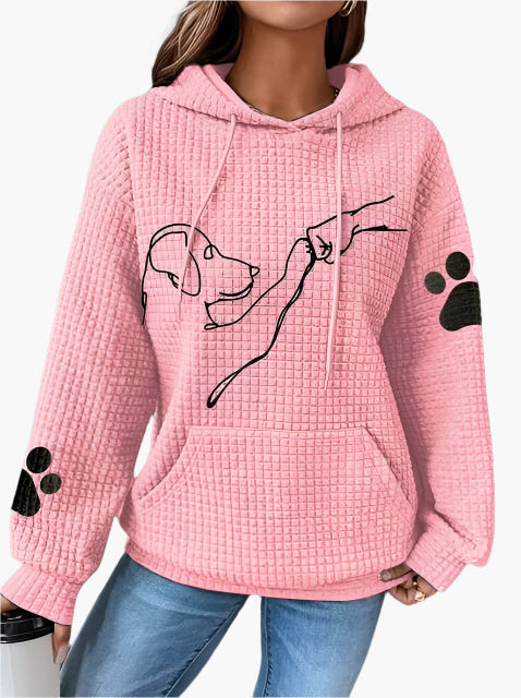 Women's hooded sweatshirt with dog motif – cozy hoodie for dog lovers, everyday & leisure