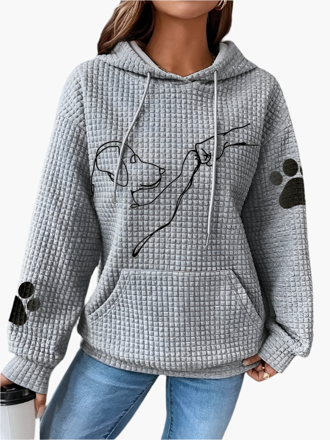 Women's hooded sweatshirt with dog motif – cozy hoodie for dog lovers, everyday & leisure