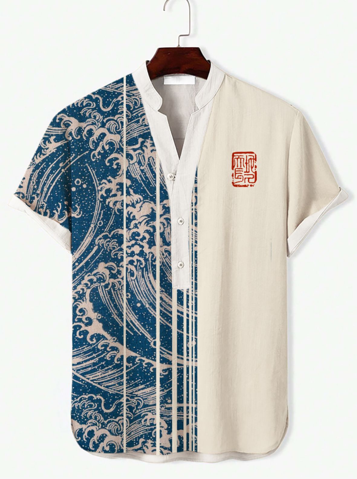 Kaori™ - Skjorte med Japansk Print