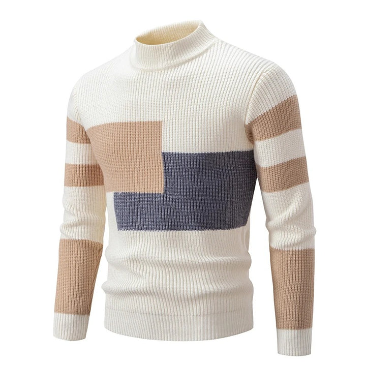 Chris – Colorblock Turtleneck Sweater for Men