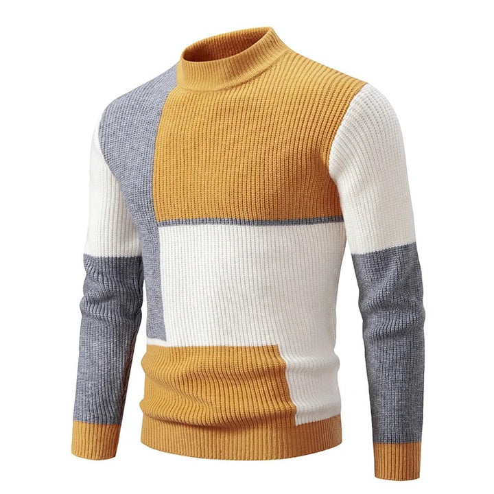 Chris – Colorblock Turtleneck Sweater for Men