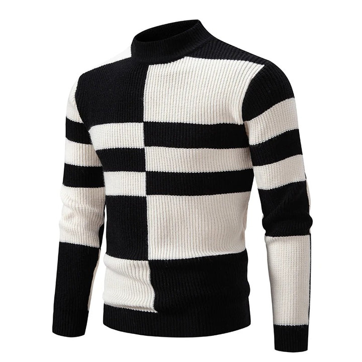 Chris – Colorblock Turtleneck Sweater for Men