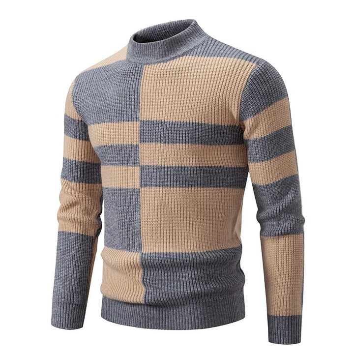 Chris – Colorblock Turtleneck Sweater for Men