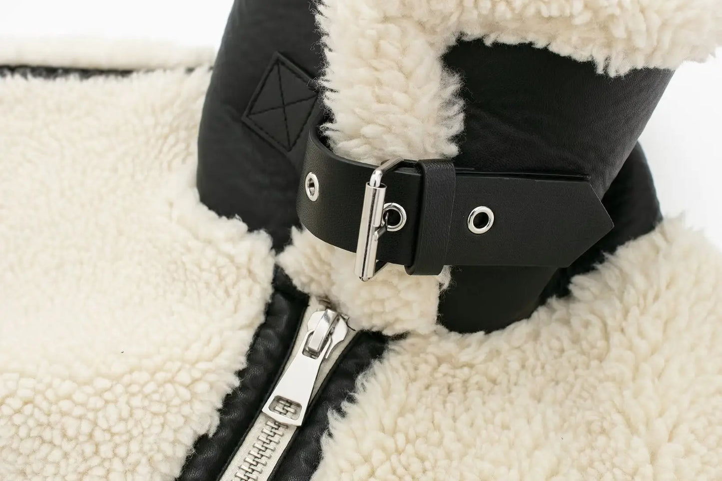 Women's winter jacket in biker style – fashionable warm jacket for leisure & everyday use