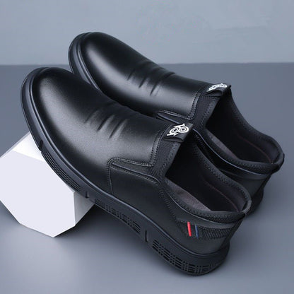 Albert – Herrenschuhe Schwarz Weiß Flache Gehschuhe