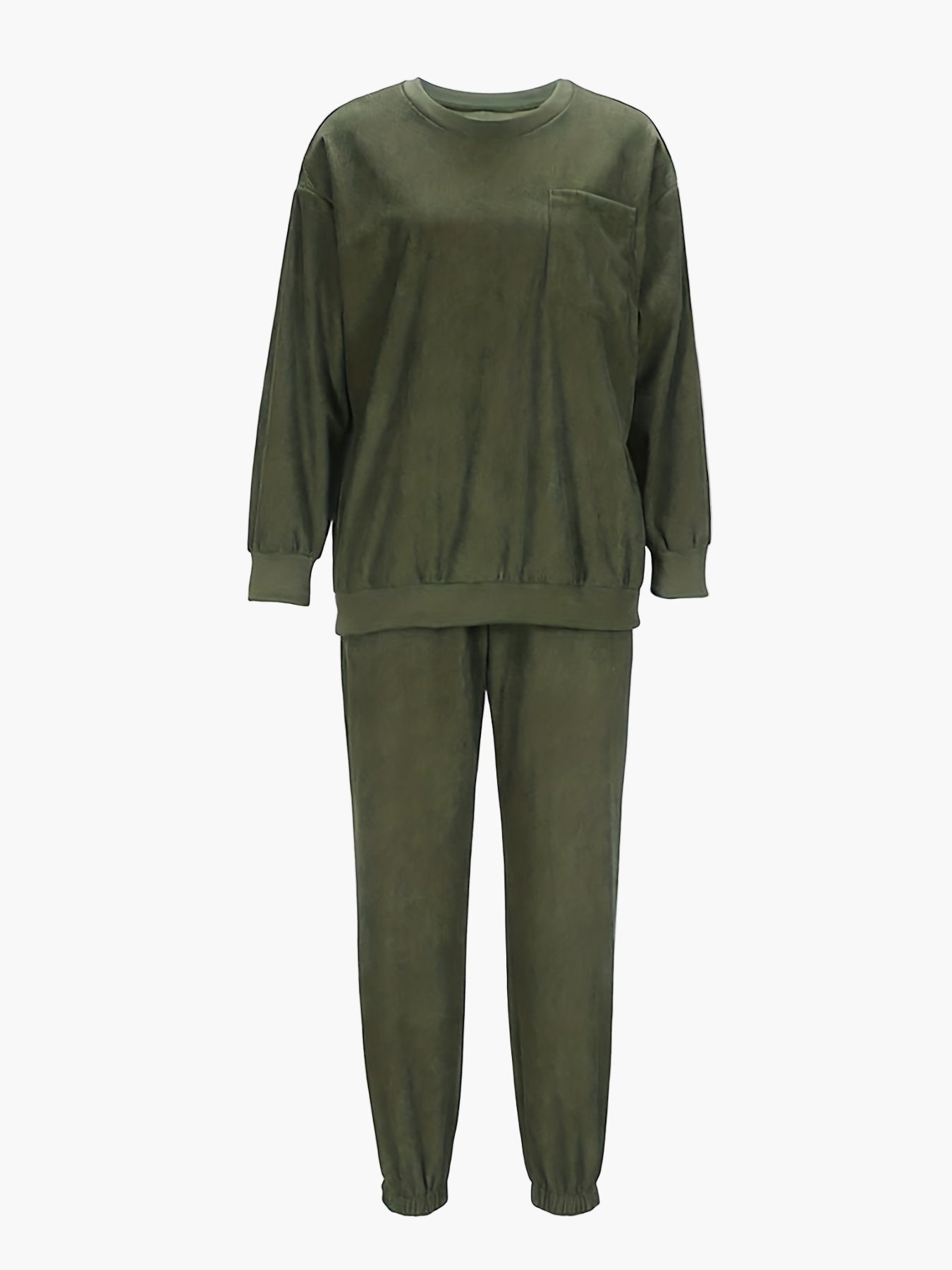 Women's casual loungewear set with loose fit – pullover & jogging pants for autumn and winter