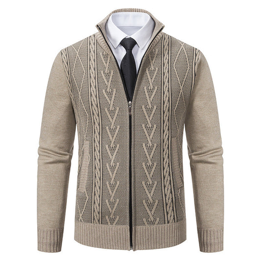 Jonathan – Comfortable men's sweater with stand-up collar