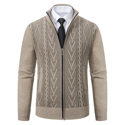 Jonathan – Comfortable men's sweater with stand-up collar