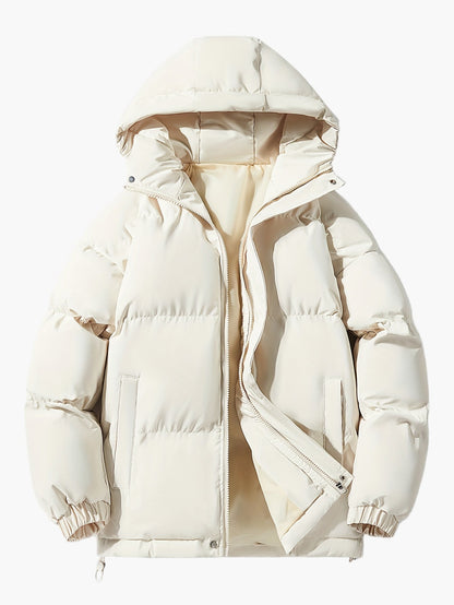 Herren Winter Steppjacke mit Kapuze, Casual Outdoor Warmjacke