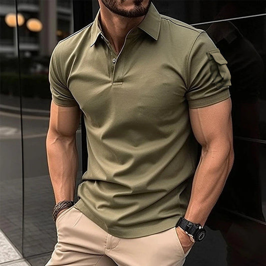 Tony – Short-sleeved men's sweatshirt with pockets