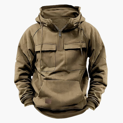 Men's Winter Hoodie with Zipper – Comfortable Military Style for Outdoor & Leisure