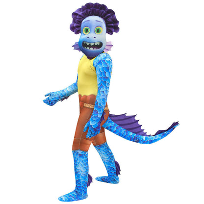 Children's Halloween Costume Sea Monster Cartoon Overall Unisex for Party & Carnival