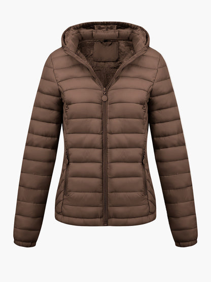 Women's quilted jacket with hood – fashionable winter coat for everyday and outdoor use
