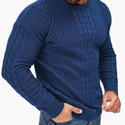 Men's knitted sweater in casual style – fashionable leisure sweater for autumn and winter