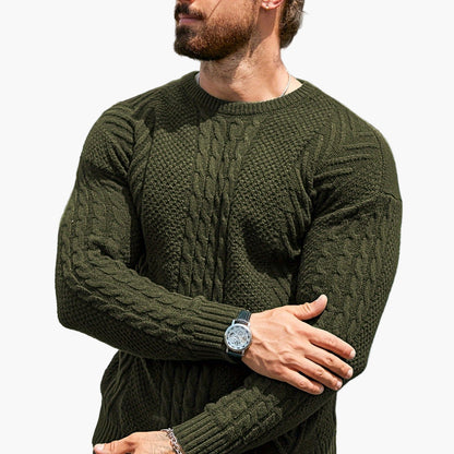 Men's knitted sweater in casual style – fashionable leisure sweater for autumn and winter