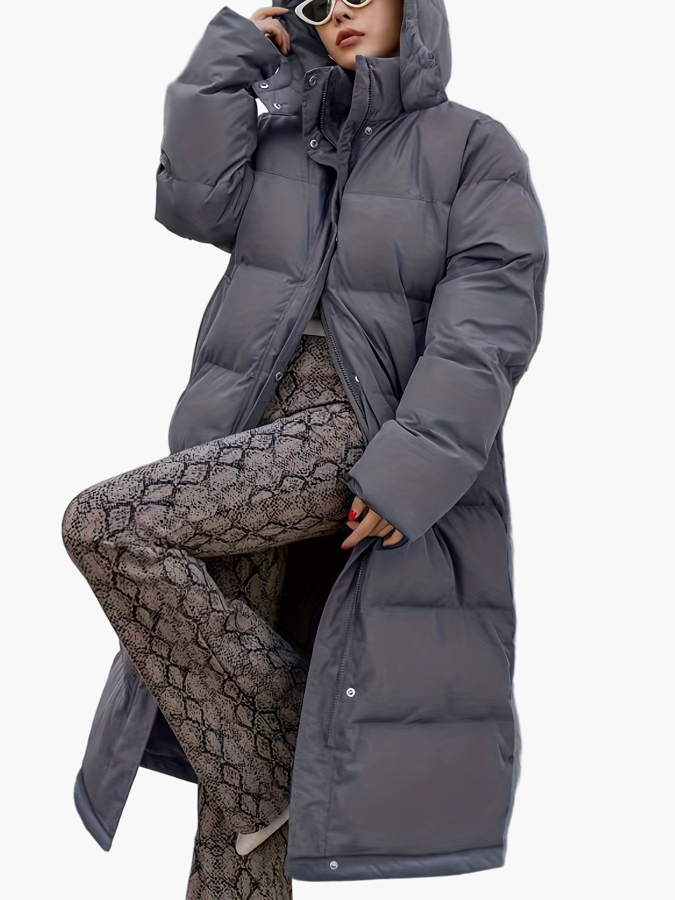 Women's Winter Quilted Coat Long Elegant Urban Style
