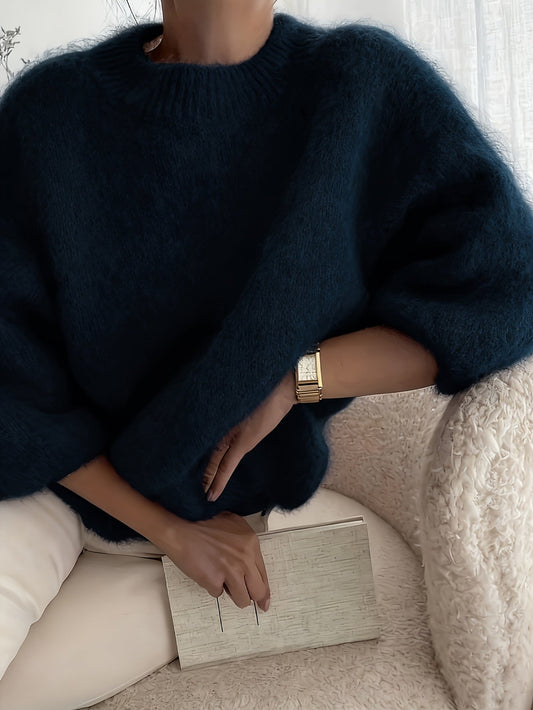 Damen Pullover Elegant Lockerer Schnitt Herbst Winter Stil