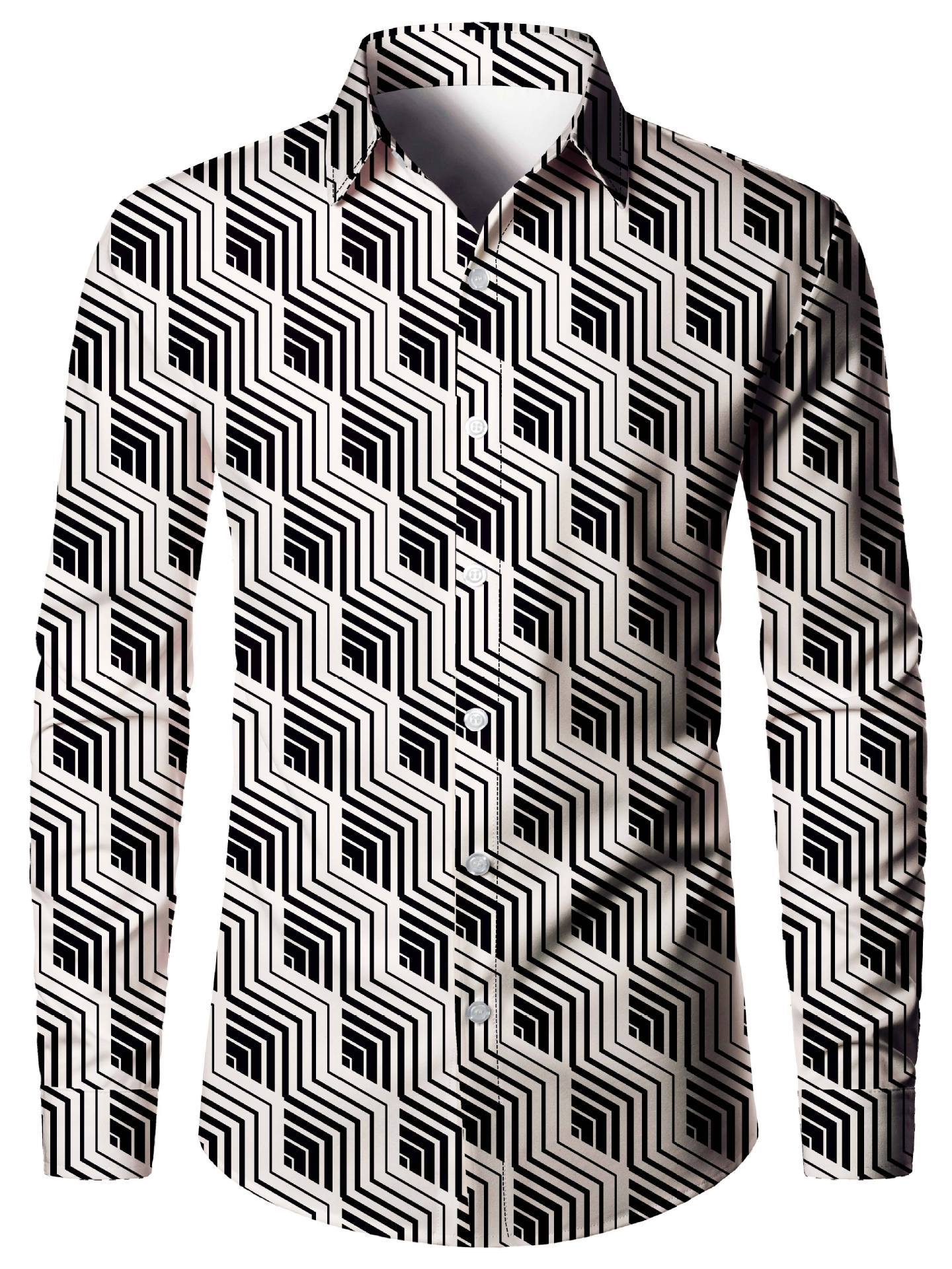 Tom – 3D digital print men's shirt in American style