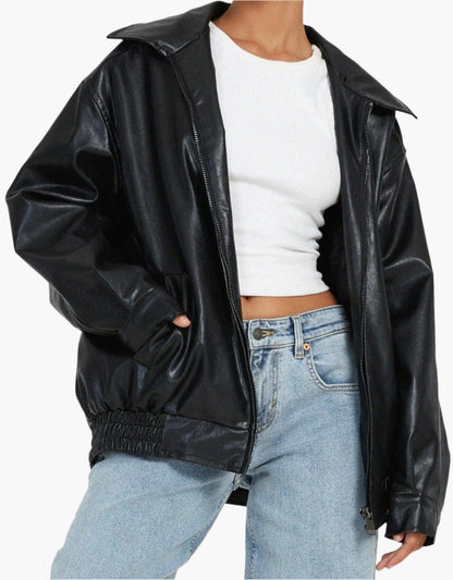 Damen Oversize jacke im Vintage-Stil – Modische Übergangsjacke für Alltag & Ausgehen