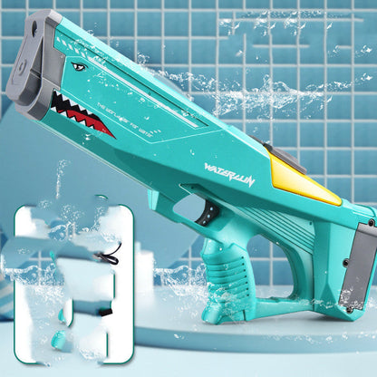 Electric water gun in shark design for children and teenagers – high-pressure water toy for pool & outdoor