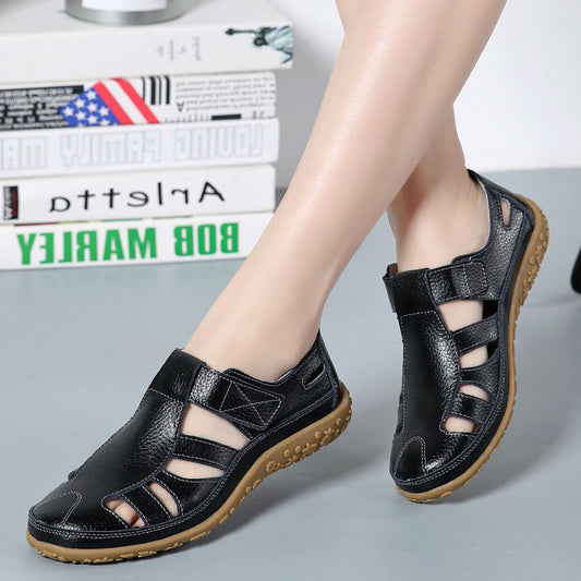 Zoe – Handgemachte Retro Weiche Sohle Velcro Freizeit Schuhe für Damen