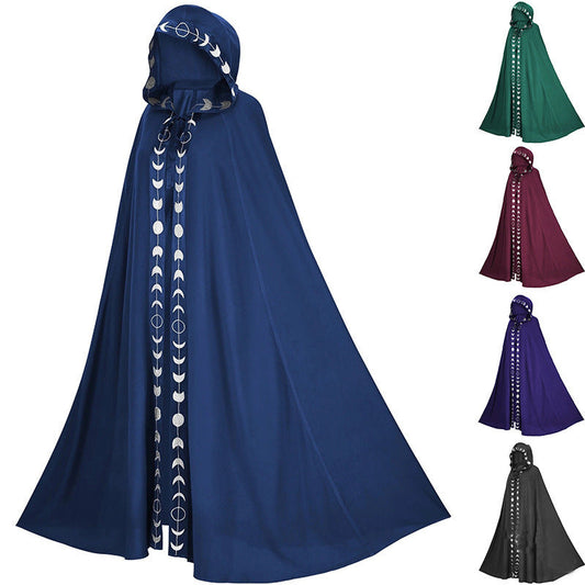 Halloween cloak with hood for adults – magical witch & wizard costume, unisex, perfect for Halloween parties